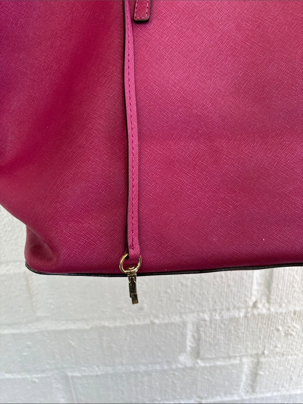 MICHAEL Michael Kors Leather Berry Saffiano Large Tote